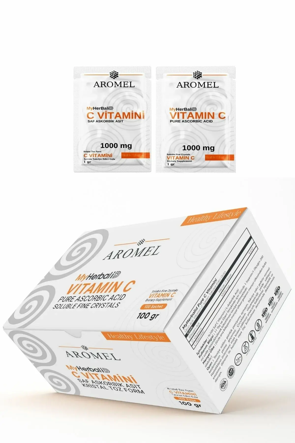 AROMEL C VİTAMİN SAF ASKORBİK ASİT 100 ŞASE